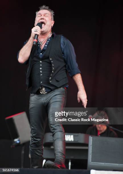 Jimmy Barnes of Australian hard rock band Cold Chisel performing live onstage at Hard Rock Calling Festival, July 13, 2012.