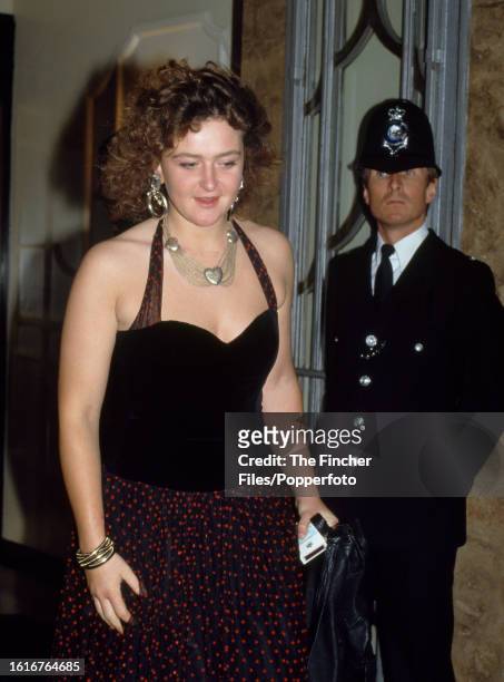Marina Ogilvy at Claridge's in London, circa July 1986.