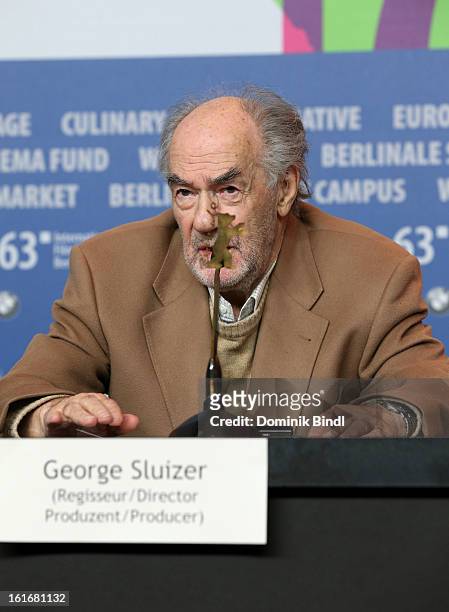 Director George Sluizer attends the 'Dark Blood' Press Conference during the 63rd Berlinale International Film Festival at the Grand Hyatt Hotel on...