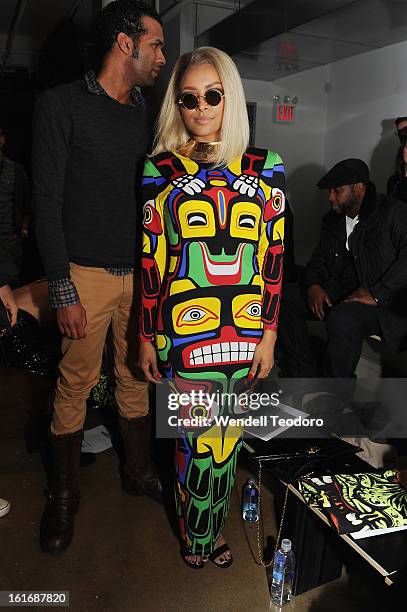 Kat Graham attends Jeremy Scott during Fall 2013 MADE Fashion Week at Milk Studios on February 13, 2013 in New York City.