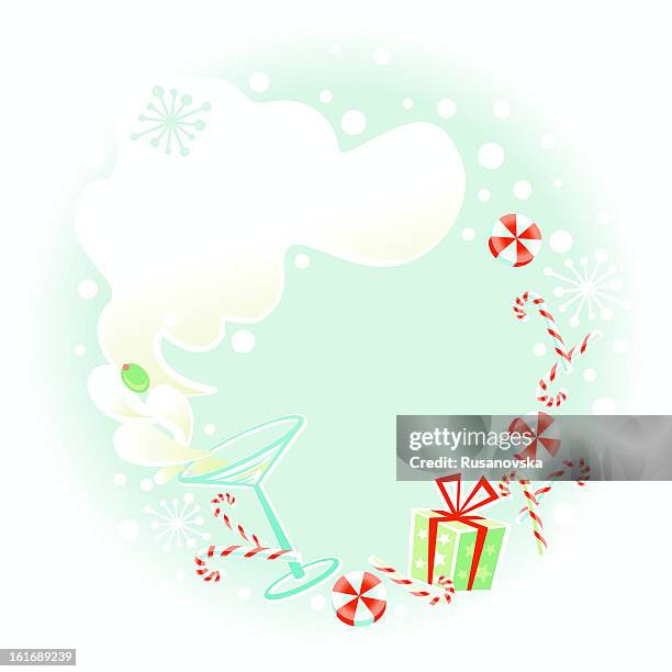 christmas martini - fruit splashing stock illustrations