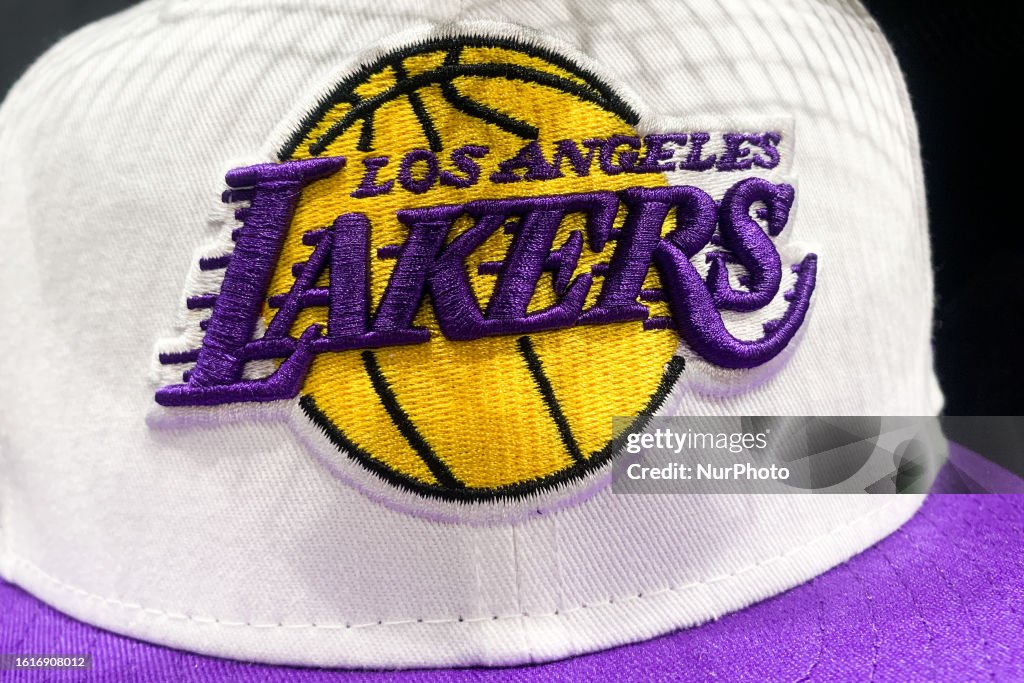 Los Angeles Lakers emblem on New Era cap is seen in a store in News  Photo - Getty Images