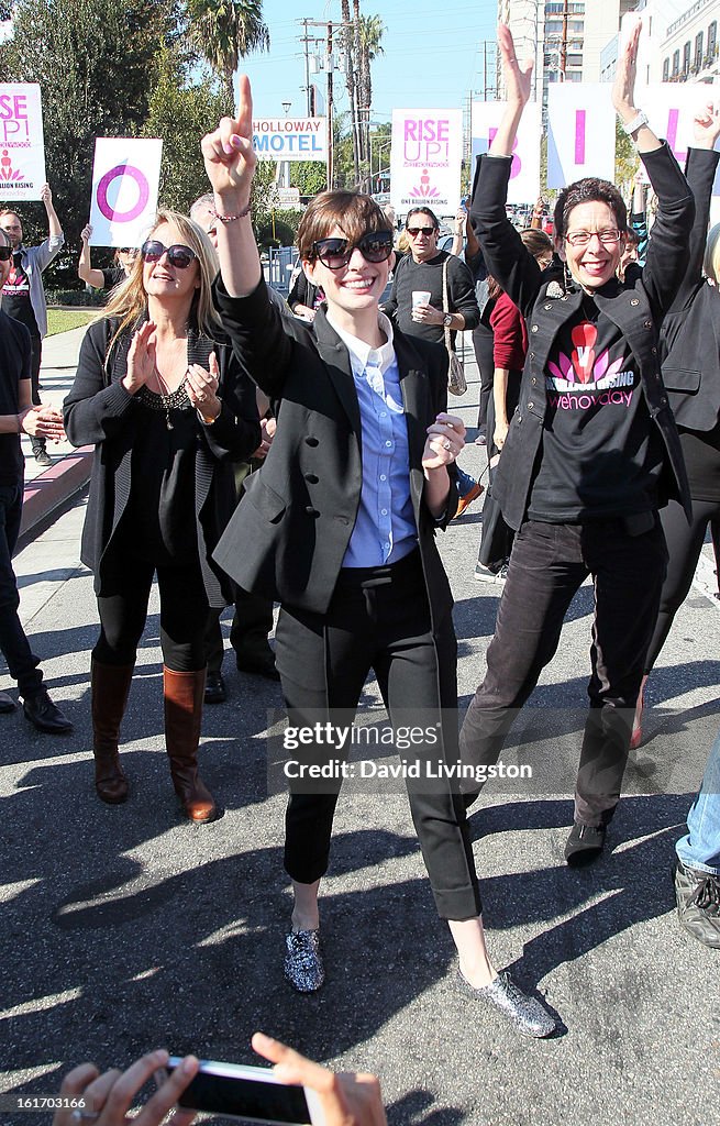 Jane Fonda Helps Kick-Off One Billion Rising In West Hollywood