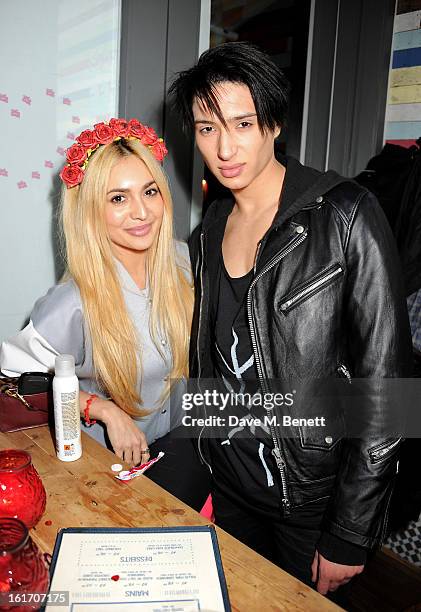 Zara Martin and Natt Weller attend The Rum Kitchen's Valentine's Speed Dating with The Village Bicycle on February 14, 2013 in London, England.