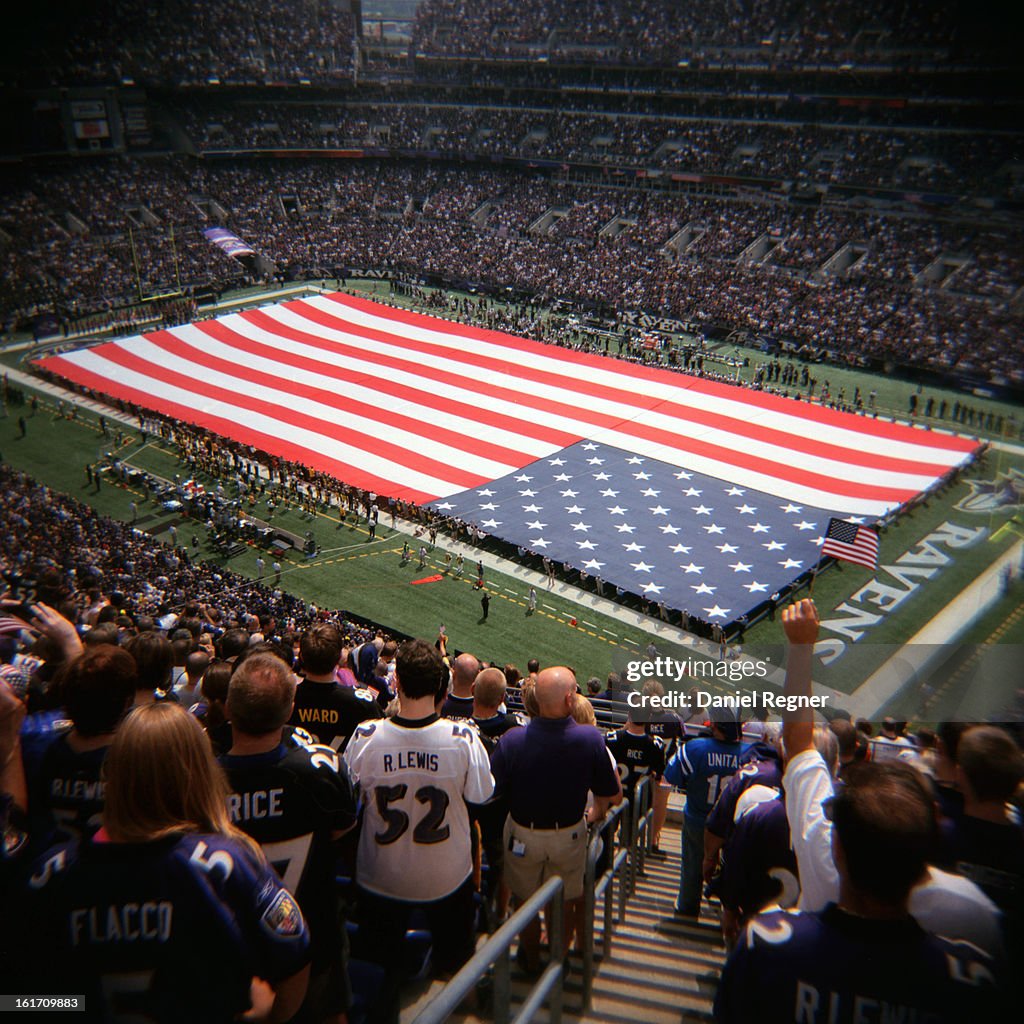 American Flag on NFL Field