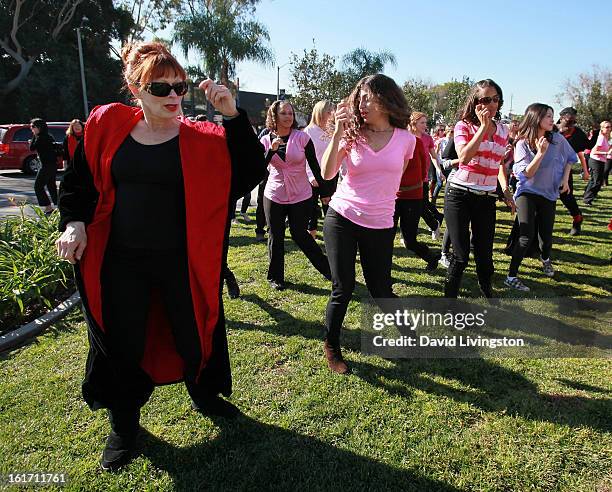 Actress Frances Fisher attends the kick-off for One Billion Rising in West Hollywood on February 14, 2013 in West Hollywood, California.