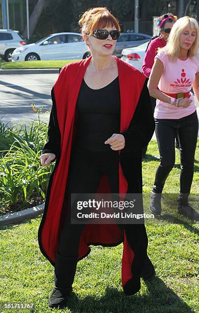 Actress Frances Fisher attends the kick-off for One Billion Rising in West Hollywood on February 14, 2013 in West Hollywood, California.