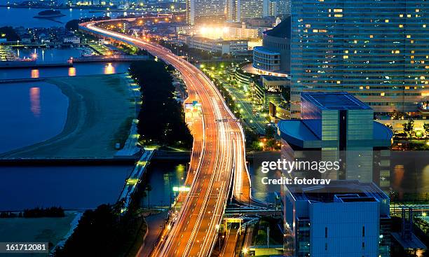 highway in japan - japan skyline stock pictures, royalty-free photos & images