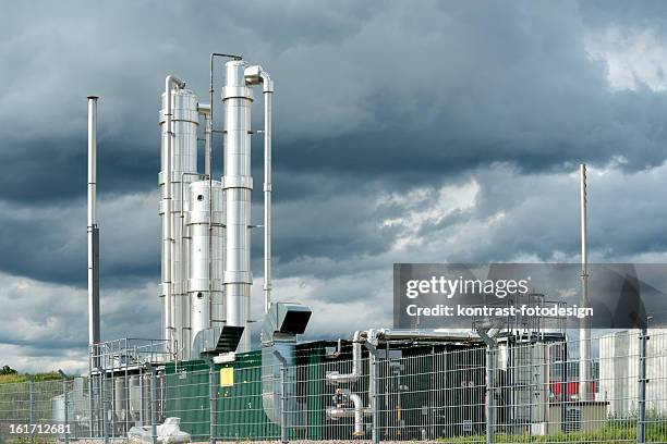 bioenergy, biogas, combined heat and power plant, energy transition, germany - biomass power plant bildbanksfoton och bilder