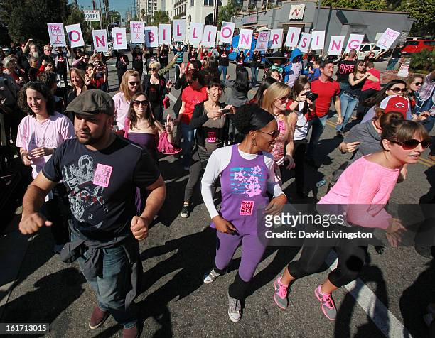 General view at the kick-off for One Billion Rising in West Hollywood on February 14, 2013 in West Hollywood, California.