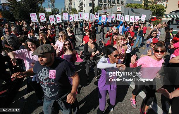 General view at the kick-off for One Billion Rising in West Hollywood on February 14, 2013 in West Hollywood, California.
