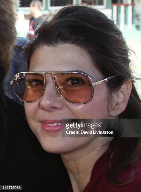 Actress Marisa Tomei attends the kick-off for One Billion Rising in West Hollywood on February 14, 2013 in West Hollywood, California.