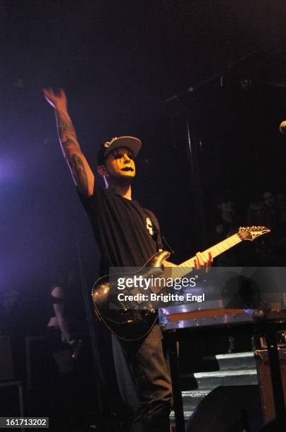 Tony Friend of Modestep perform on stage at KOKO on February 14, 2013 in London, England.