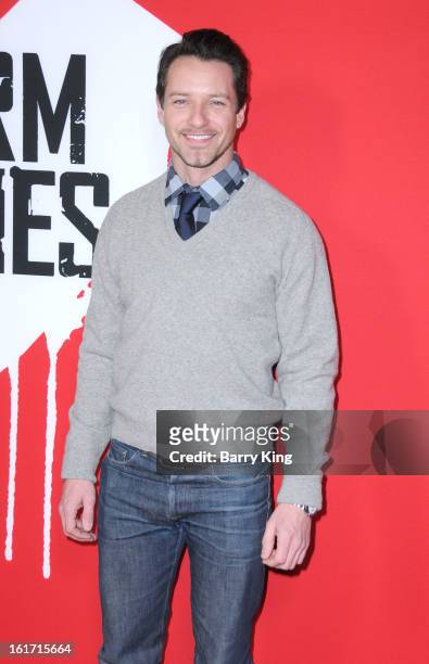 Actor Ian Bohen arrives at the Los Angeles Premiere 'Warm Bodies' at ArcLight Cinemas Cinerama Dome on January 29, 2013 in Hollywood, California.