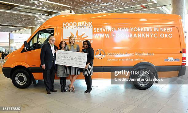 Ken Fox, CDO Food Bank for New York City Alyssa Herman, Model Jessica Hart and CEO and President Food Bank for New York City Margarette Purvis...