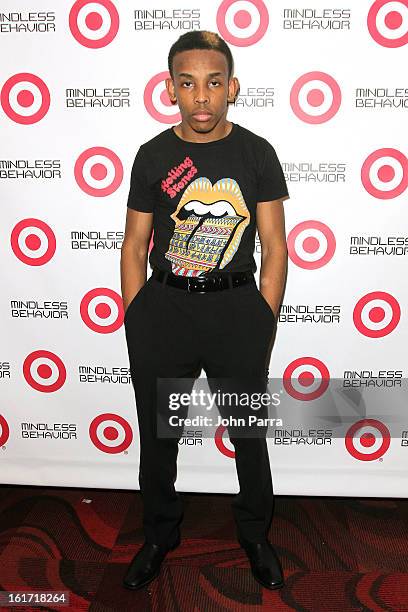 Target and Mindless Behavior celebrate Target exclusive deluxe edition of "All Around The World" in New York, Tuesday Feb. 14.