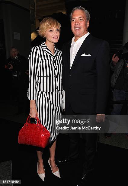 Of Marc Jacobs Robert Duffy and Jessica Stam backstage at the Marc Jacobs Collection Fall 2013 fashion show during Mercedes-Benz Fashion Week at New...