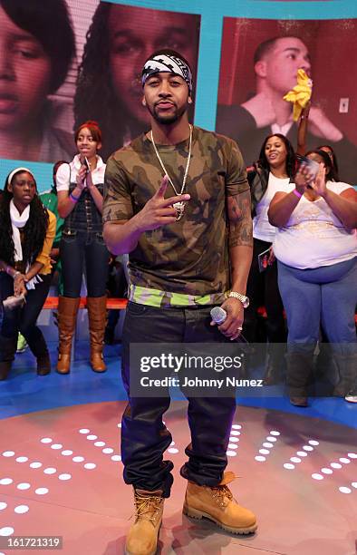 Omarion visits BET's "106 & Park" at BET Studios on February 14, 2013 in New York City.