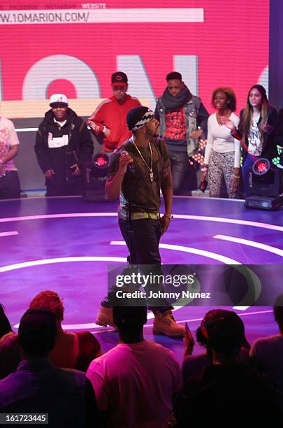 Omarion performs on BET's "106 & Park" at BET Studios on February 14, 2013 in New York City.