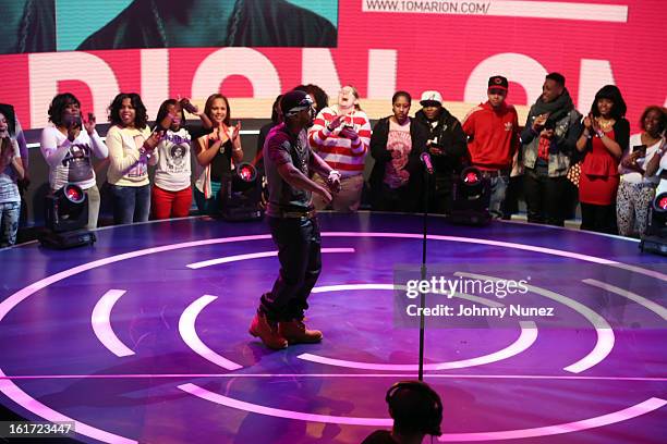 Omarion performs on BET's "106 & Park" at BET Studios on February 14, 2013 in New York City.