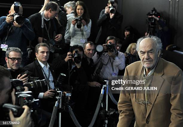 Dutch director and producer George Sluizer poses during a photocall for the film "Dark Blood" presented in Competition at the 63rd Berlin...