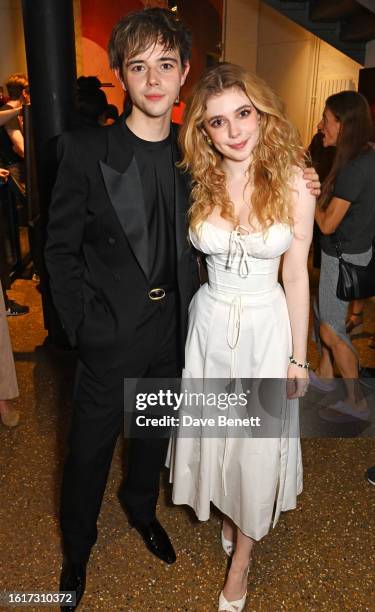 Jack Wolfe and Eleanor Worthington Cox attend the press night after party for "Next To Normal" at the Donmar Warehouse on August 22, 2023 in London,...