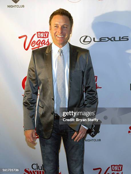 Television personality Chris Harrison arrives at the "Club SI Swimsuit" hosted by Sports Illustrated and The LVCVA at 1 OAK Las Vegas at The Mirage...