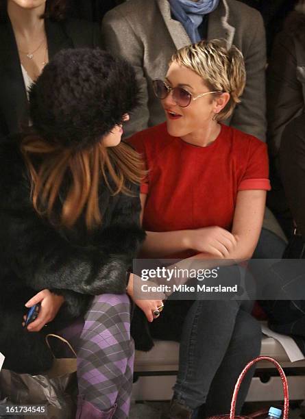 Jaime Winstone attends the Zoe Jordan show during London Fashion Week Fall/Winter 2013/14 at Somerset House on February 15, 2013 in London, England.