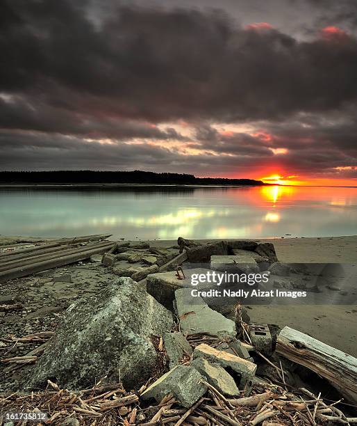 sunset at foxton, new zealand - palmerston stock pictures, royalty-free photos & images