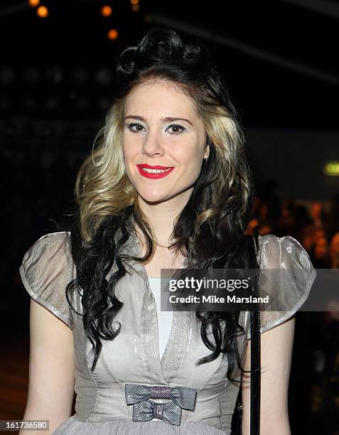 Kate Nash attends the Bora Aksu show during London Fashion Week Fall/Winter 2013/14 at Somerset House on February 15, 2013 in London, England.