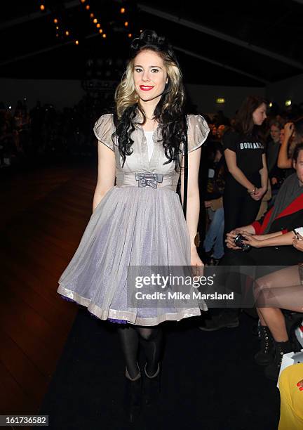 Kate Nash attends the Bora Aksu show during London Fashion Week Fall/Winter 2013/14 at Somerset House on February 15, 2013 in London, England.