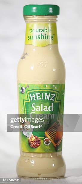 Bottle of H.J. Heinz Co. Salad Cream on February 15, 2013 in London, England. Billionaire investor Warren Buffett's Berkshire Hathaway is is teaming...