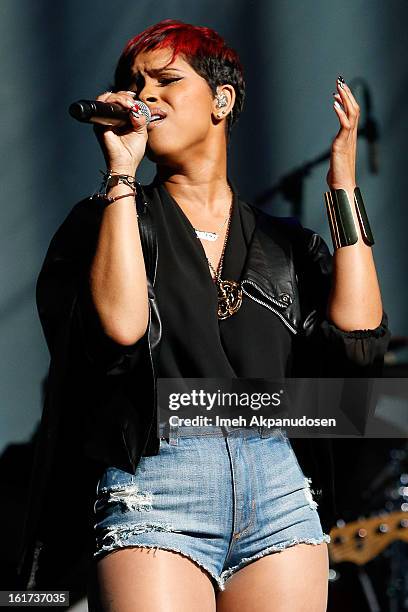 Singer RaVaughn performs onstage at Power 106's Valentine's Day concert at Nokia Theatre L.A. Live on February 14, 2013 in Los Angeles, California.