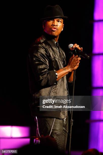 Recording artist Ne-Yo performs onstage at Power 106's Valentine's Day concert at Nokia Theatre L.A. Live on February 14, 2013 in Los Angeles,...