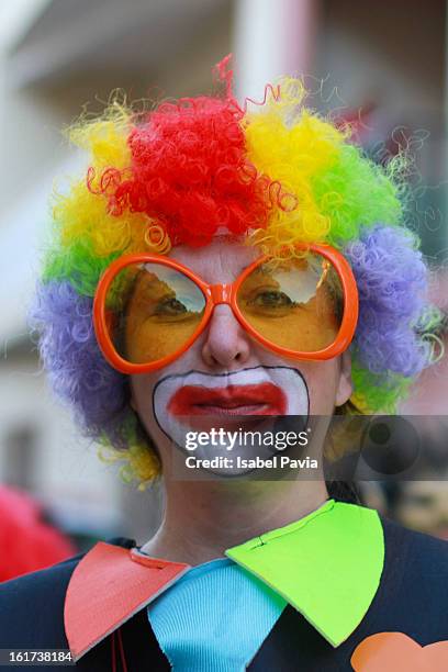 woman clown - woman in big clown glasses stock pictures, royalty-free photos & images