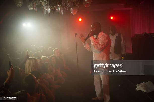 Wyclef Jean performs at Cafe Opera on February 14, 2013 in Stockholm, Sweden.