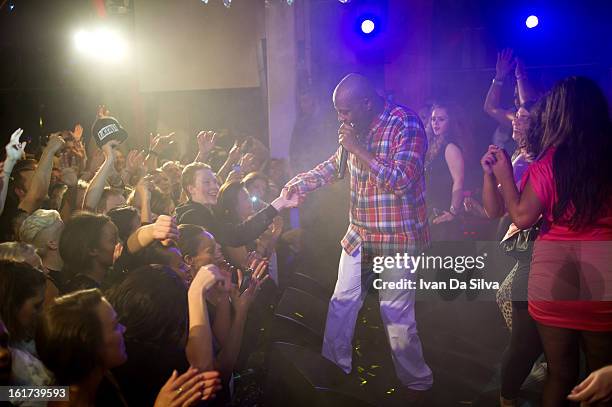 Wyclef Jean performs at Cafe Opera on February 14, 2013 in Stockholm, Sweden.