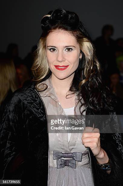 Kate Nash attends the Bora Aksu show during London Fashion Week Fall/Winter 2013/14 at Somerset House on February 15, 2013 in London, England.