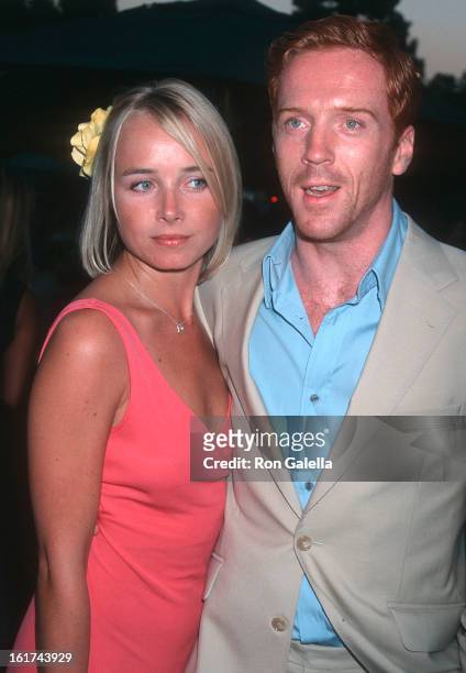 Actor Damian Lewis and girlfriend Katie Razzall attend the Screening of the HBO Miniseries "Band of Brothers" on August 29, 2001 at the Hollywood...