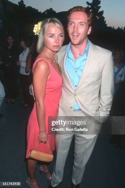 Actor Damian Lewis and girlfriend Katie Razzall attend the Screening of the HBO Miniseries "Band of Brothers" on August 29, 2001 at the Hollywood...