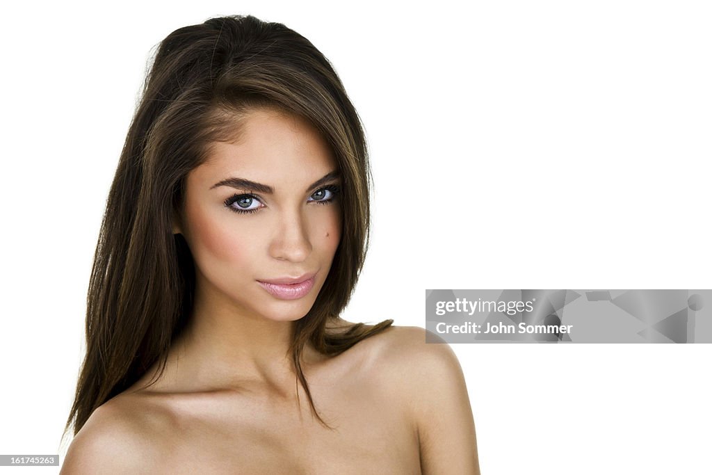 Beautiful mixed race woman