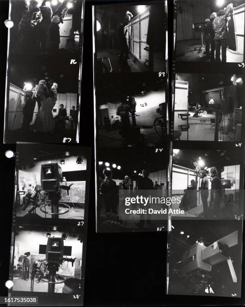 Photographer's original contact sheet behind the scenes of Sesame Street's very first season, taken for America Illustrated Magazine, at Reeves...