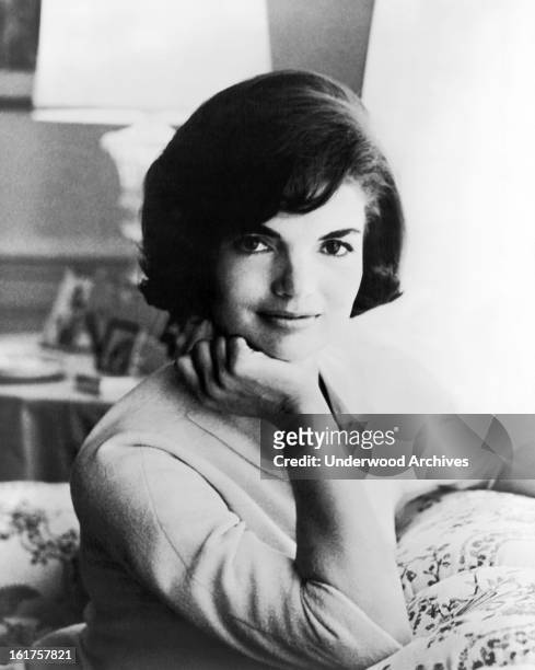 First official White House photograph of US First Lady Jaqueline Kennedy, Washington DC, 1961.