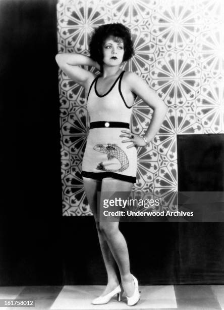 Portrait of actress Clara Bow, Hollywood, California, 1927. After appearing in the film, 'It,' she became known as 'The It Girl,' and was the sex...
