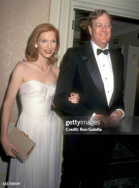 Businessman David H. Koch and guest attend The American Museum of the Moving Image Honors Sherry Lansing and Roone Arledge on October 24, 1995 at St....