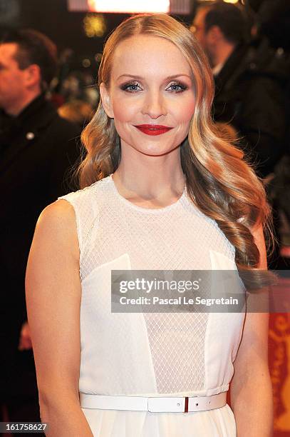 Janine Reinhardt attends the 'The Croods' Premiere during the 63rd Berlinale International Film Festival at Berlinale Palast on February 15, 2013 in...