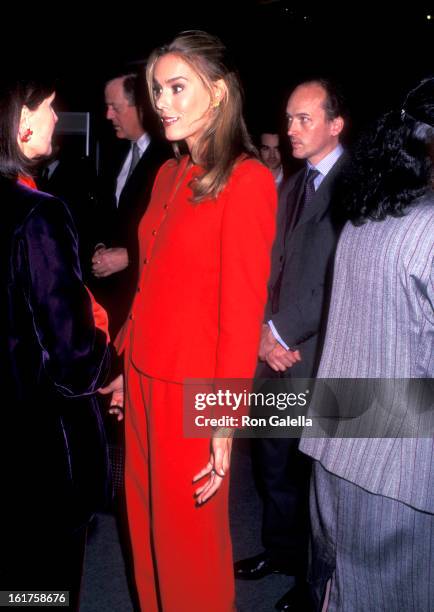 Julia Flesher attends the International Fine Art and Antique Dealers Show on October 10, 1996 at Seventh Regiment Armory in New York City.