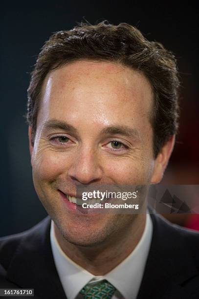 Spencer Rascoff, co-founder and chief executive officer at Zillow.com, smiles during a Bloomberg West Television interview in San Francisco,...