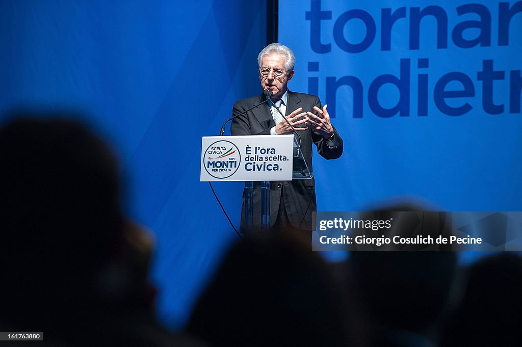 Mario Monti Continues Election Campaign
