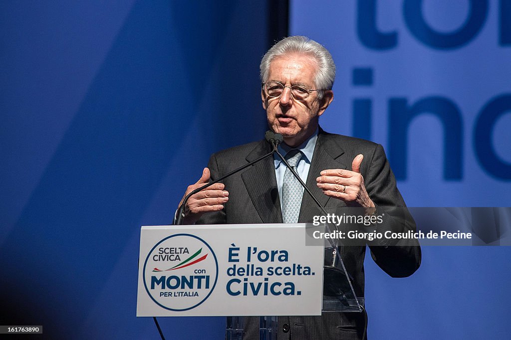 Mario Monti Continues Election Campaign